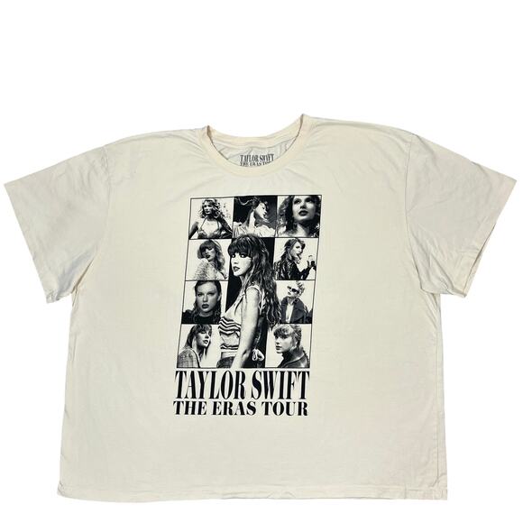 Taylor Swift Tops - Taylor Swift Eras Tour Band T-Shirt Sz 3XL Beige Through LA Tee Photo Collage